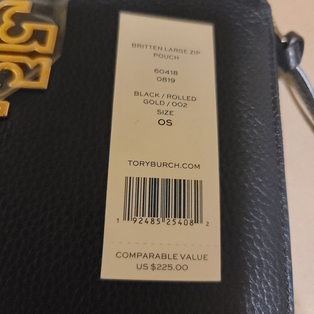 Tory Burch black wristlet